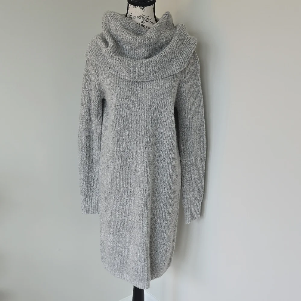 Merona Gray Cowl Neck Sweater Dress